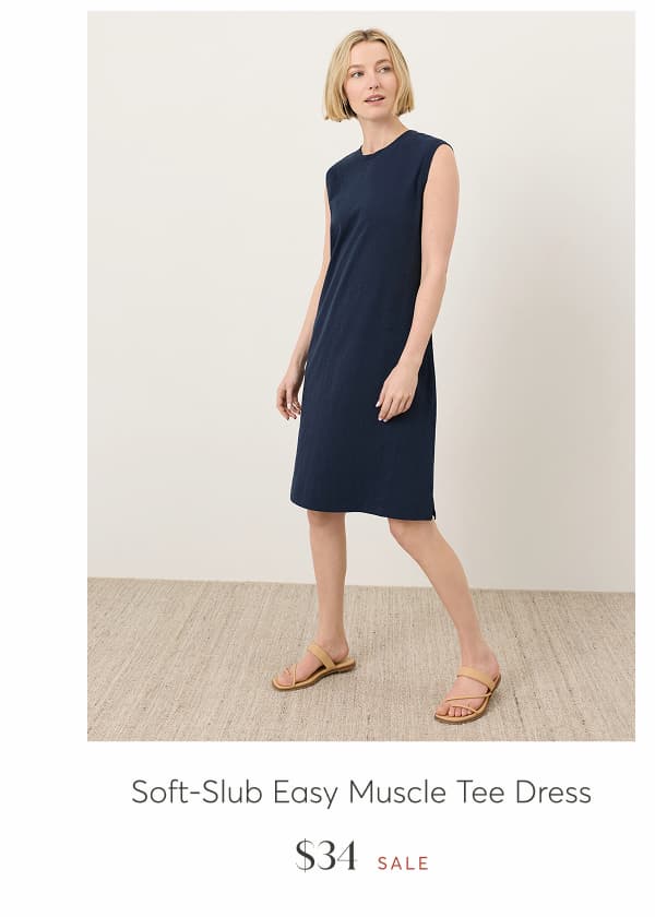 Soft-Slub Easy Muscle Tee Dress
