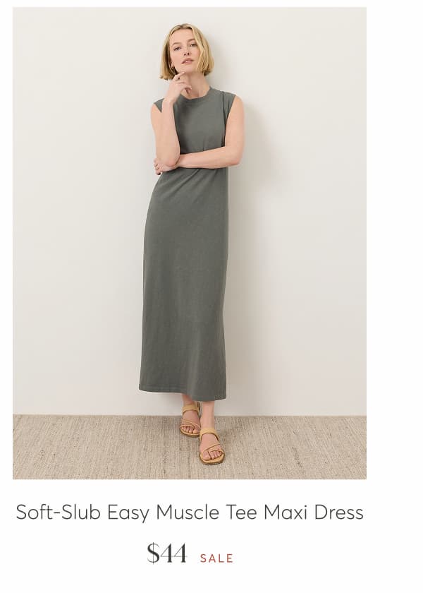 Soft-Slub Easy Muscle Tee Maxi Dress