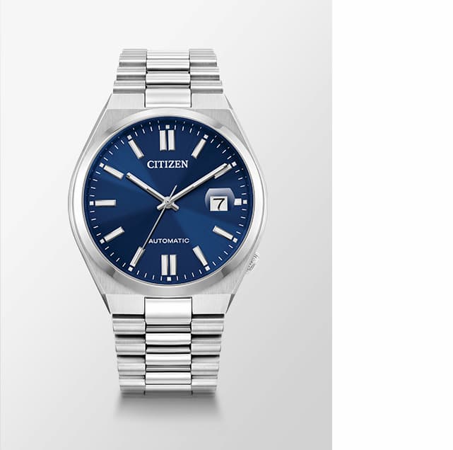 TSUYOSA Blue Dial Stainless Steel Bracelet NJ0150-56L