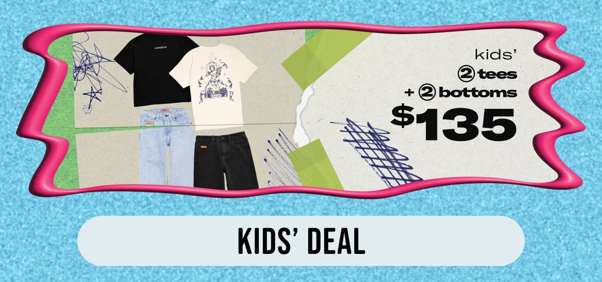 Get two kids' tees and two kids' bottoms for $135 | Shop now