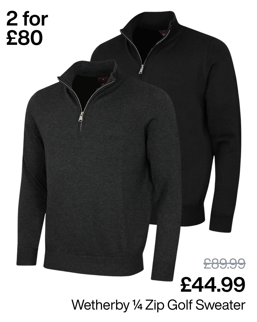 Oscar Jacobson Mens Wetherby 1/4 Zip Soft Stylish Golf Sweater