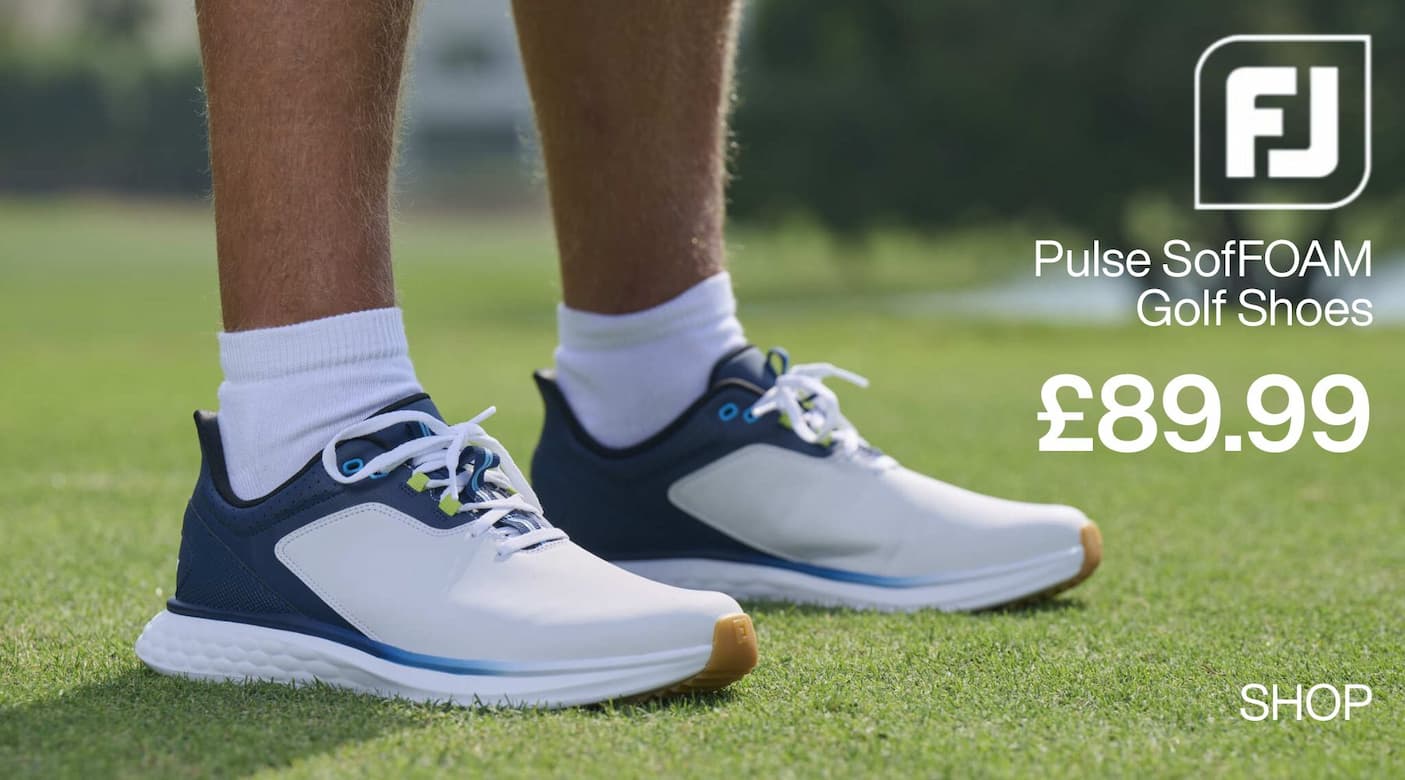 Footjoy Mens Pulse SofFoam Cushioned Stable Spikeless Wide Fit Golf Shoes