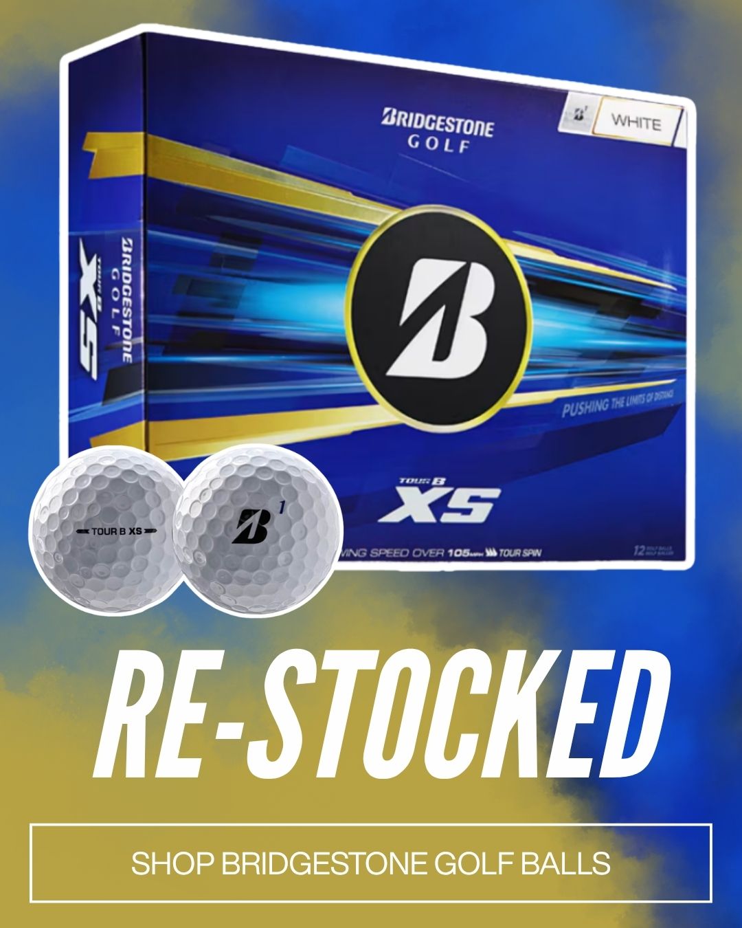Bridgestone Mens Tour B XS VeloSurge Reactiv iQ Control Golf Balls