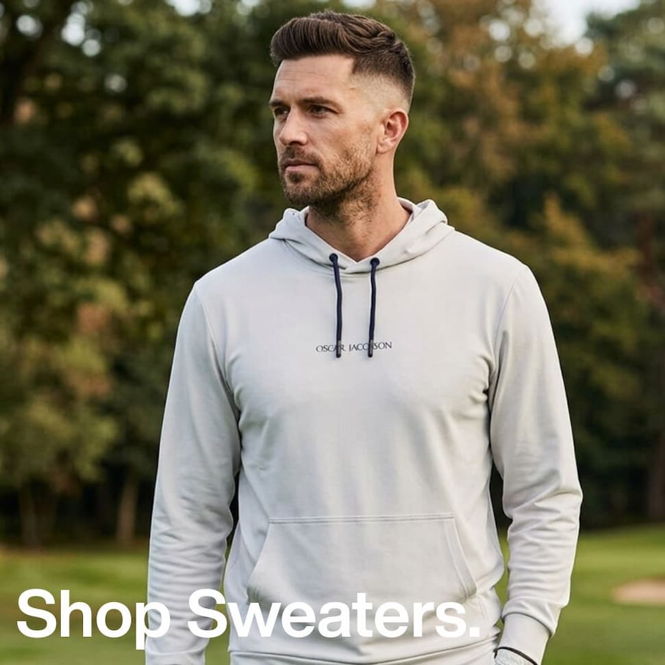 Oscar Jacobson Mens Denbigh Lightweight Breathable Super Soft Golf Hoody