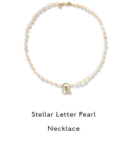 Stellar Letter Pearl Necklace