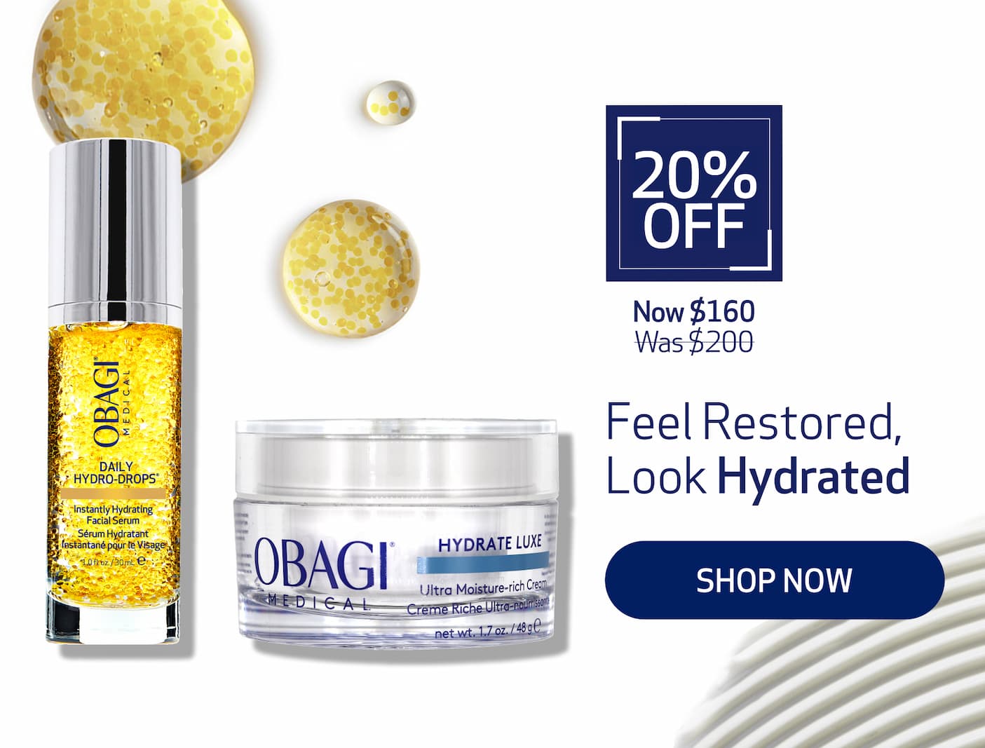 feel restores, look hydrated. shop now