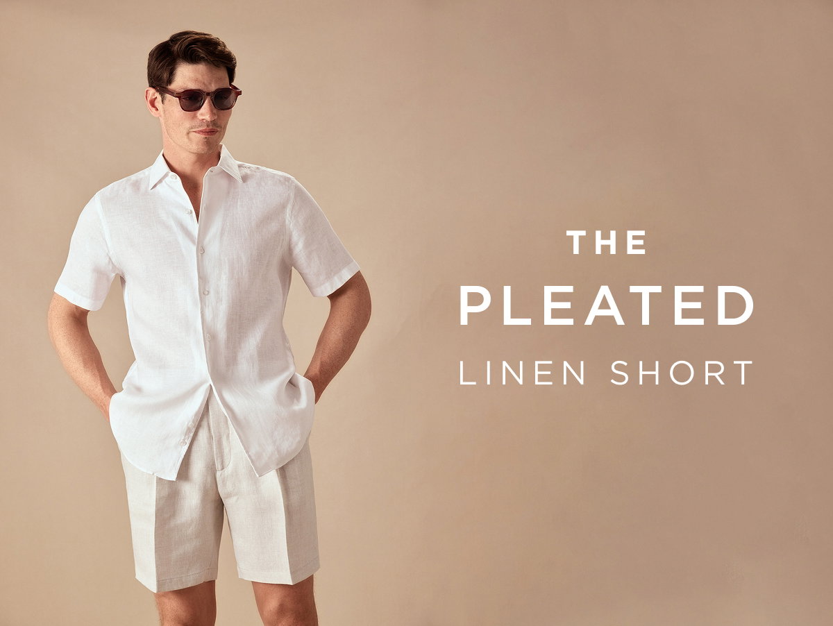 The Pleated Linen short