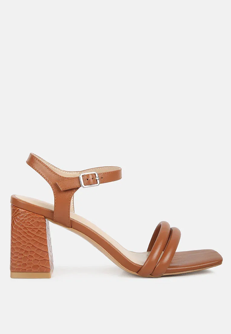 Image of Edyta Ankle Strap Block Heel Sandals