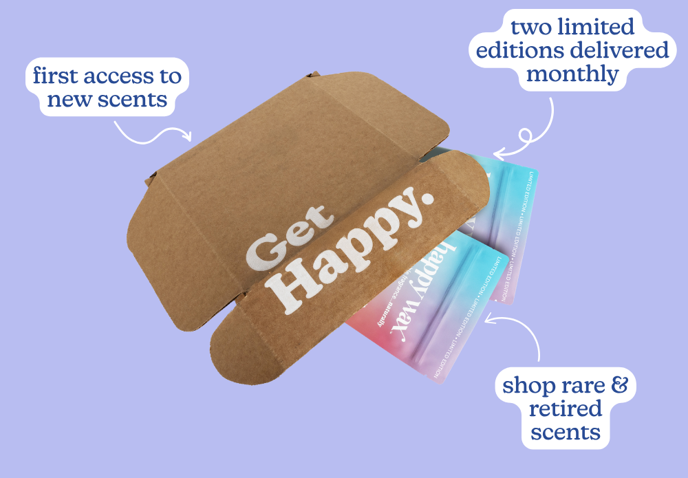 first access to new scents, two limited editions delivered monthly, shop rare & retired scents