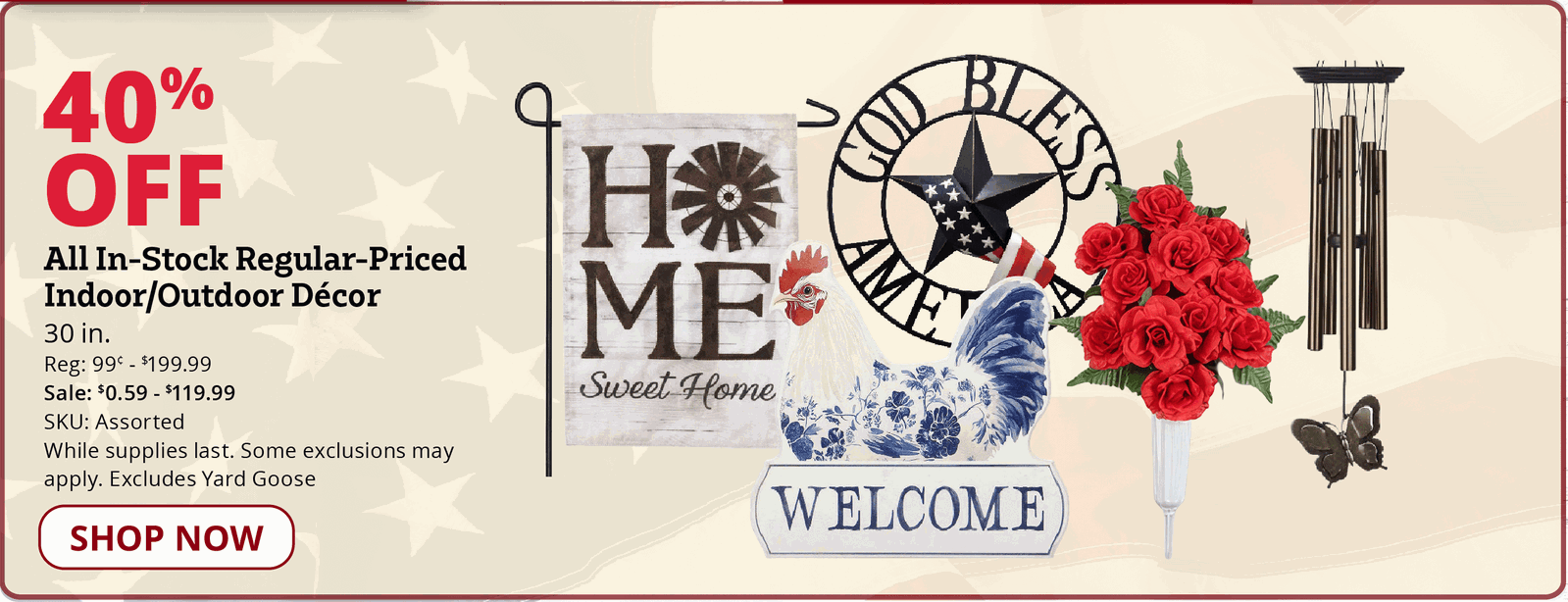 40% off Decor