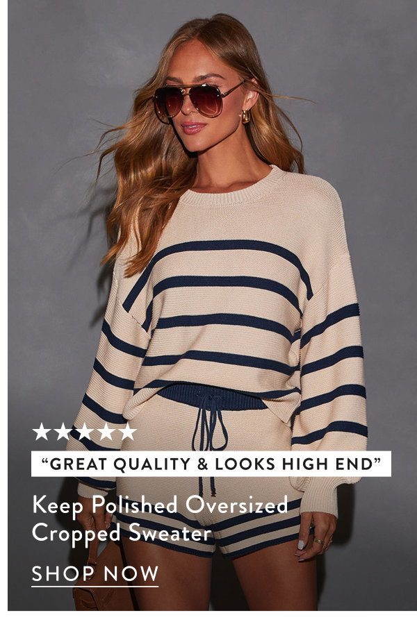 Keep Polished Oversized Cropped Sweater