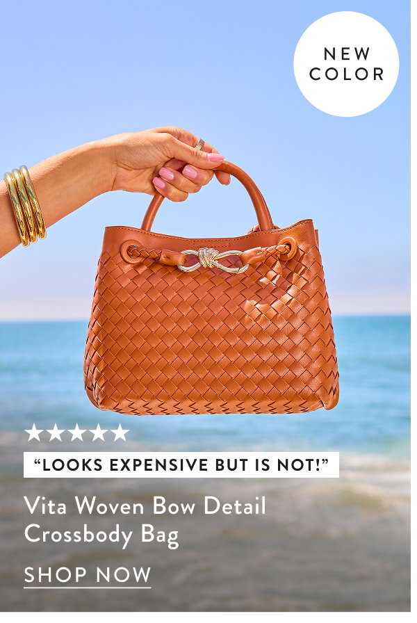 Vita Woven Bow Detail Crossbody Bag