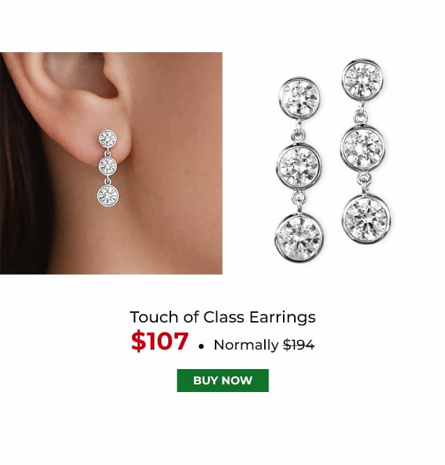 Touch of Class Earrings Platinum Clad
