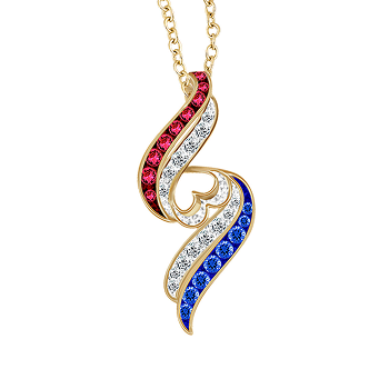 Spirit of America Heart Pendant