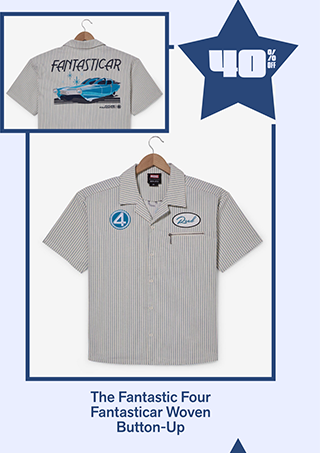 The Fantastic Four Fantasticar Woven Button-Up