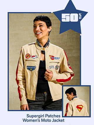 Supergirl Patches Women's Moto Jacket
