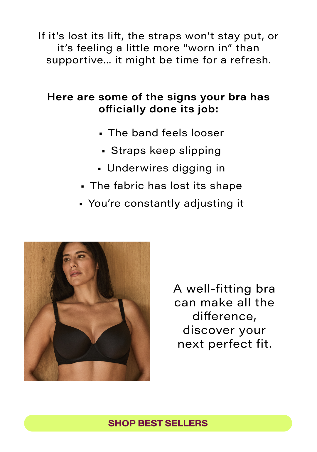 5 signs you need a new bra
