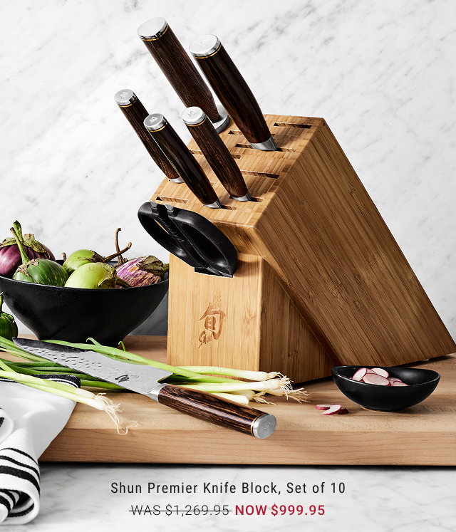 Shun Premier Knife Block, Set of 10 WAS $1,269.95 NOW $999.95