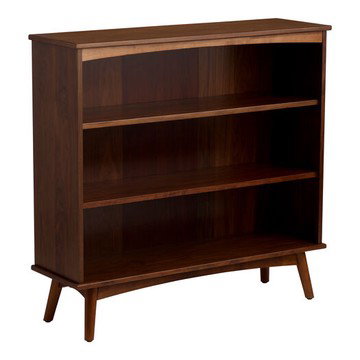 Emory Small Hazelnut Wood Mid Century Bookshelf