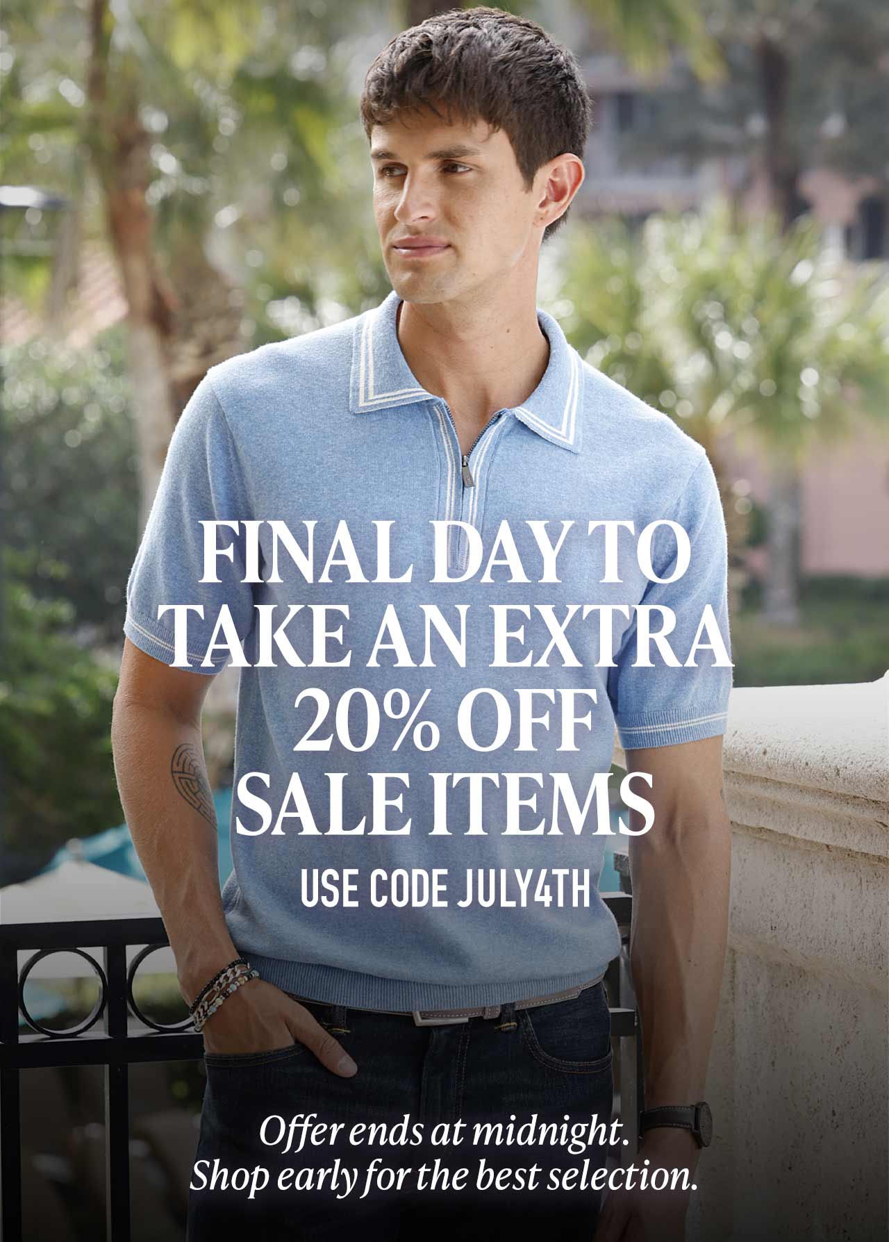 Shop the 4th of July Weekend Sale at Westport Big & Tall. Extra savings end tonight.