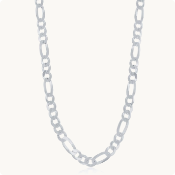 Figaro 22" Chain 5.8mm in Sterling Silver