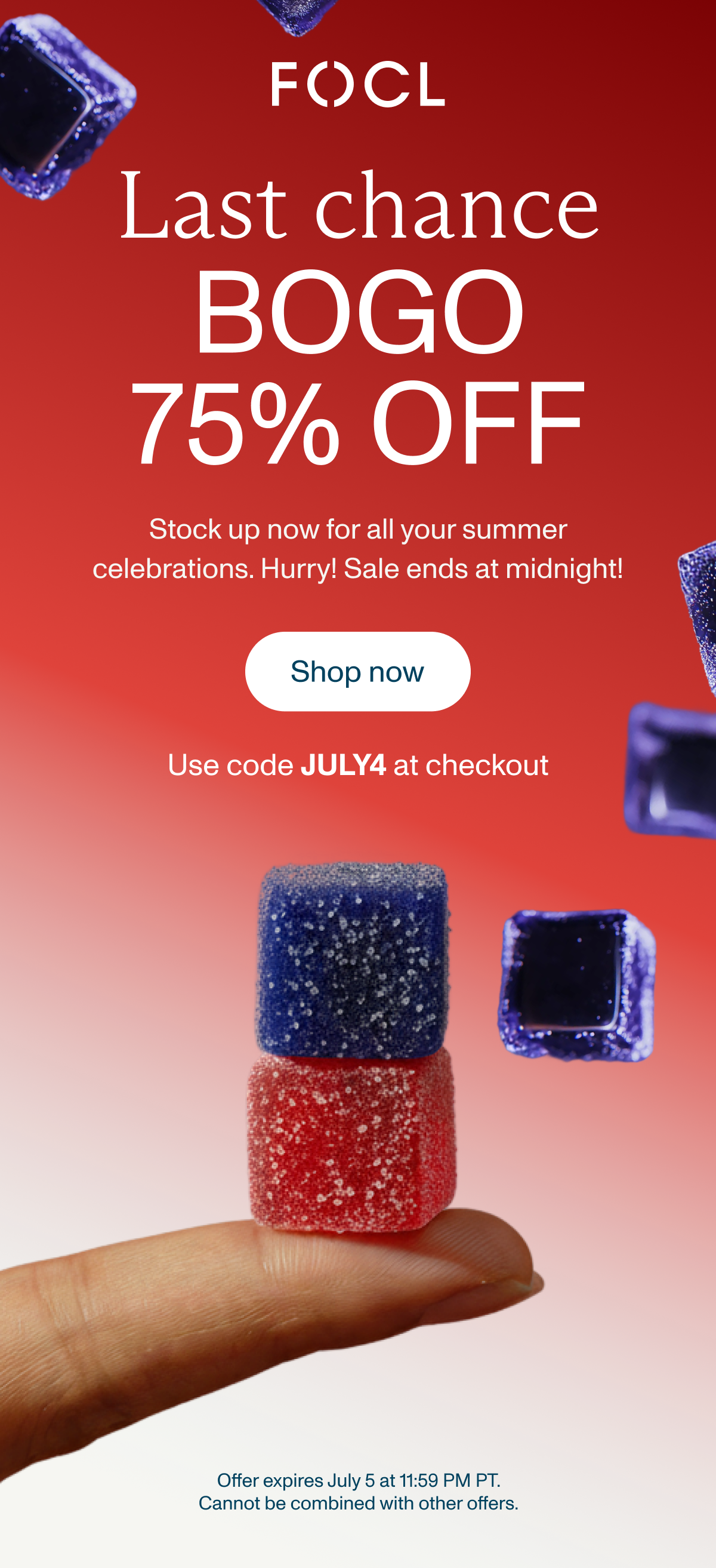 Last Chance BOGO 75% OFF - Use Code JULY4