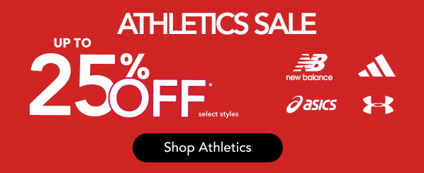 Athletics sale up to 25% off select styles 