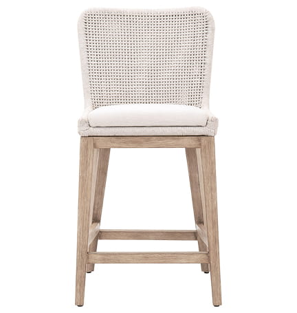 Mesh White Counter Stool