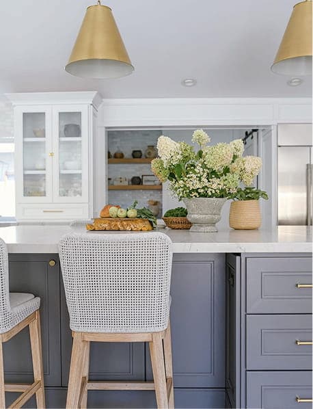 Mesh White Counter Stool