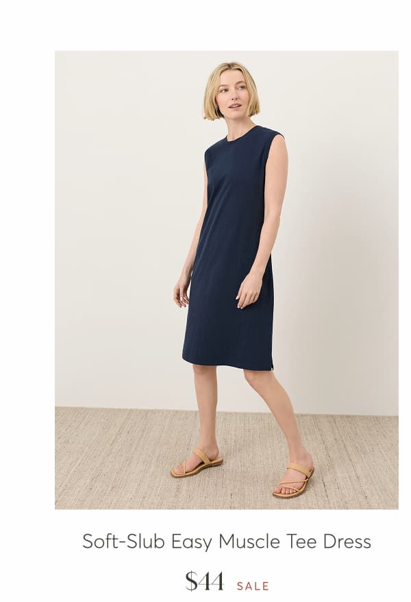 Soft-Slub Easy Muscle Tee Dress