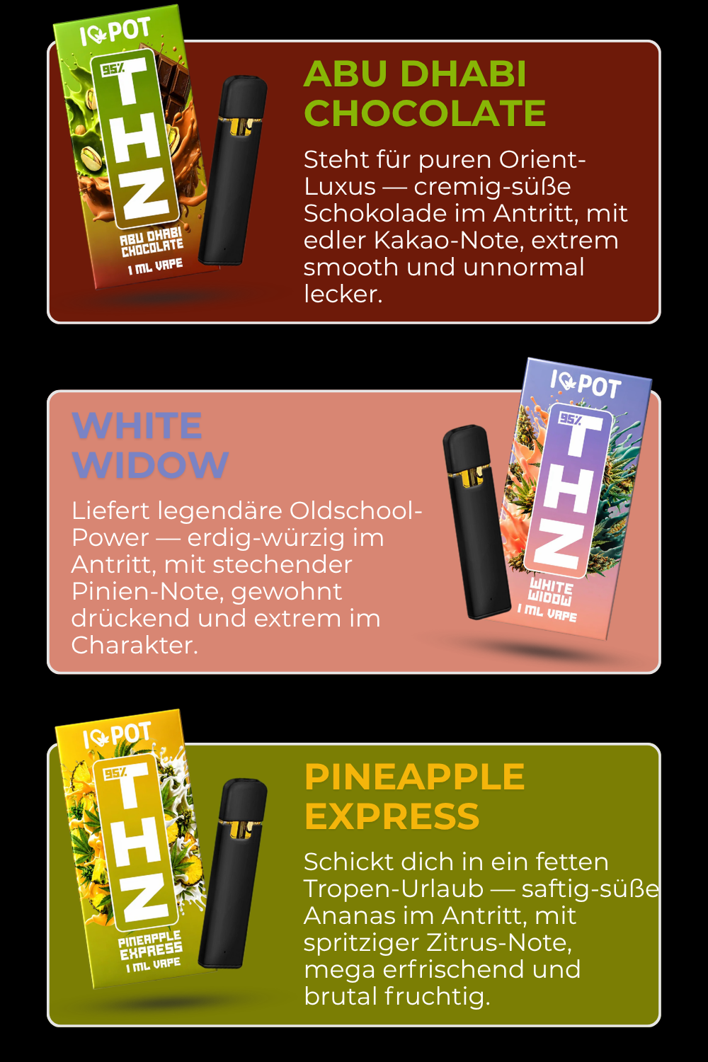 Sortenvorstellung der 5 neuen ILP THZ Vapes
