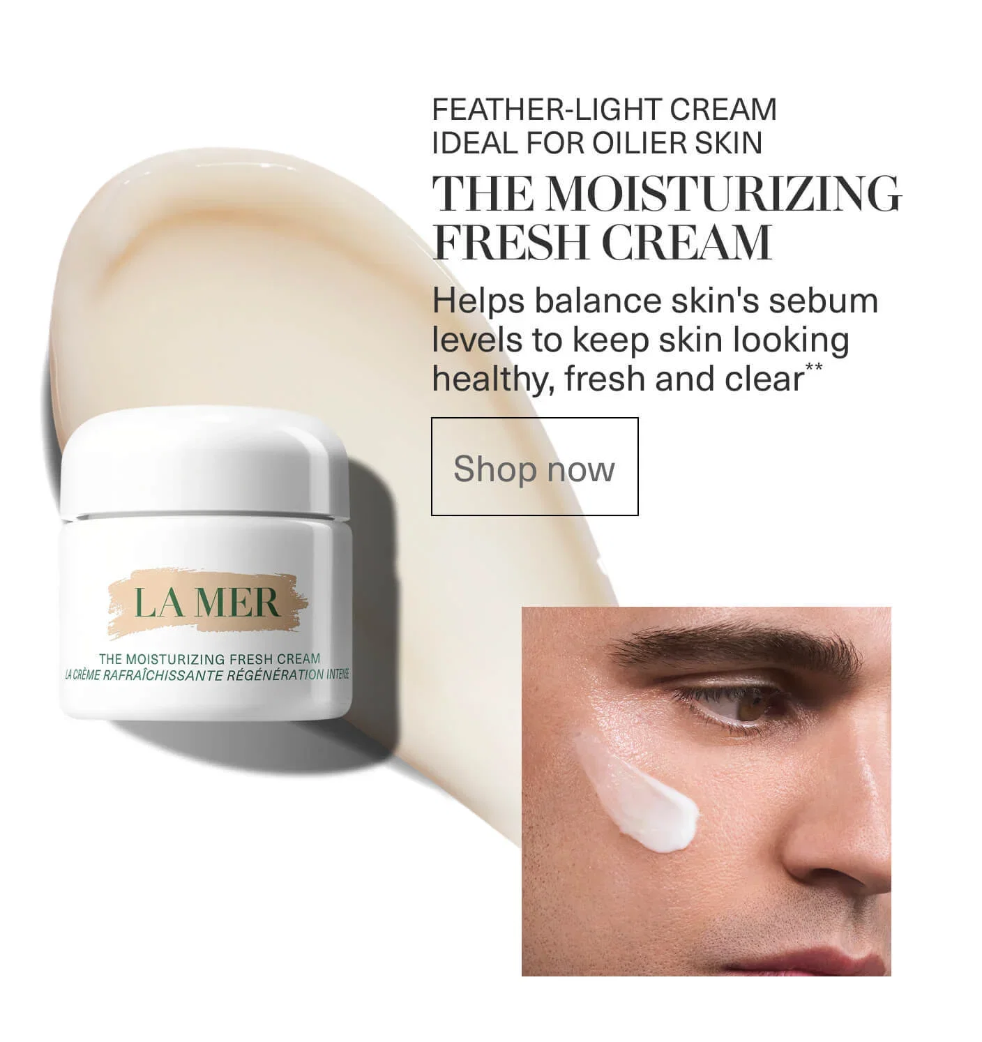 FEATHER-LIGHT CREAM IDEAL FOR OILIER SKIN | THE MOISTURIZING FRESH CREAM | Helps balance skin's sebum levels to keep skin looking healthy, fresh and clear** | Shop now