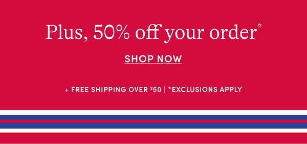 50% off your order