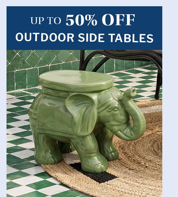 up to 50% off outdoor side tables