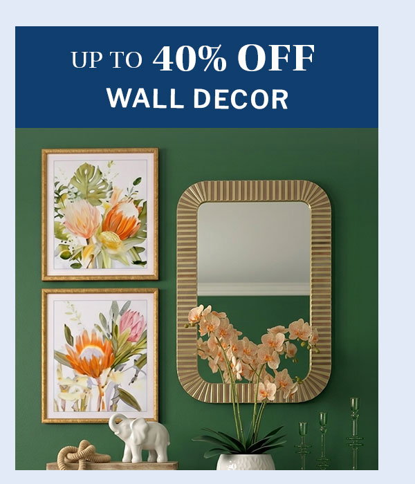 up to 40% off wall decor