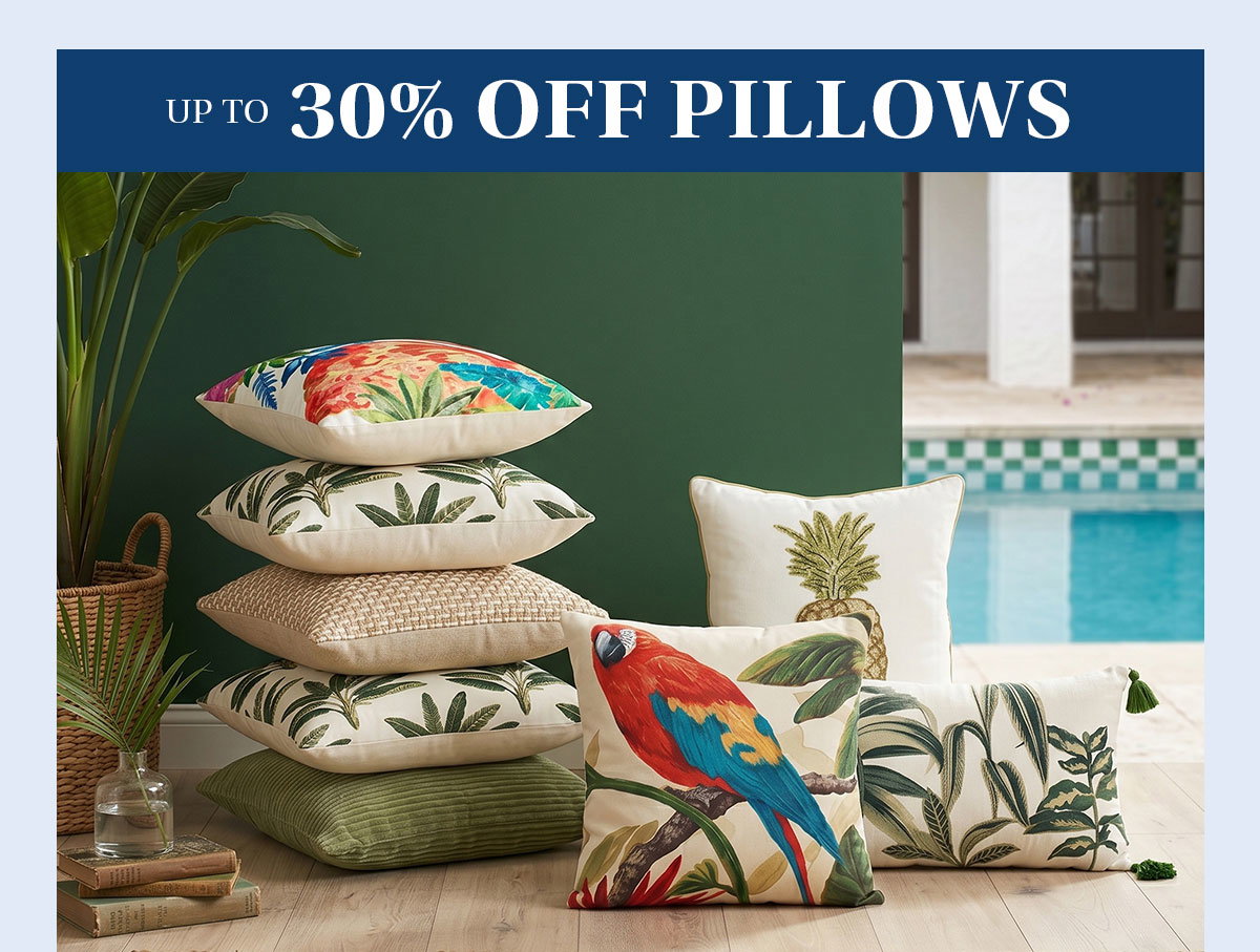 up to 30% off pillows