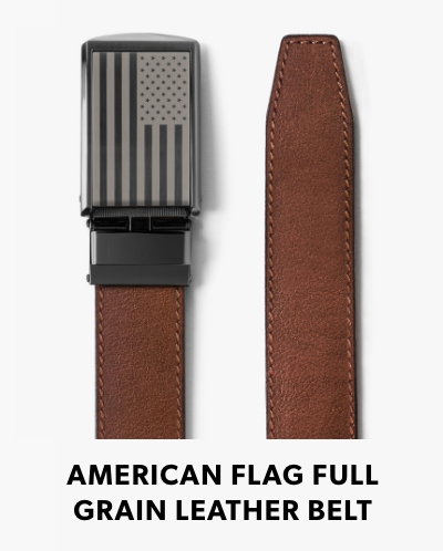 American Flag Full Grain Leather Belt