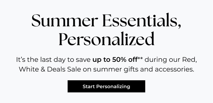 Final Day To Save 50% Off Sitewide For Summer Savings!
