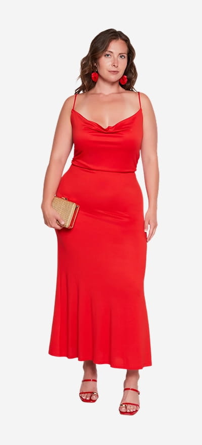 Shop Plus Size Cowl Neck Cami Maxi Dress