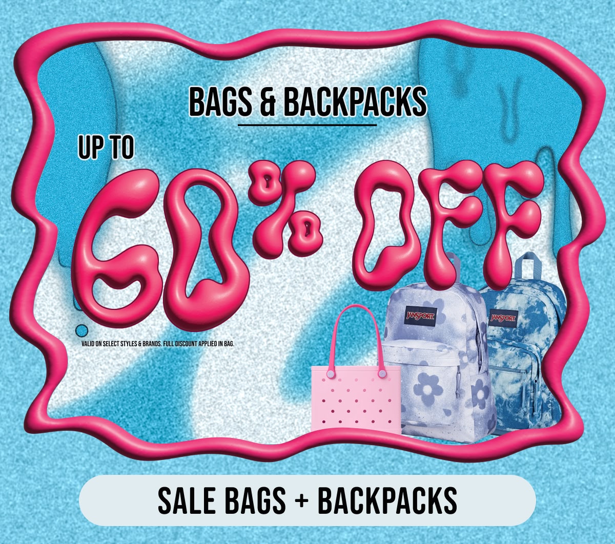 Shop bags and backpacks up to 60% off