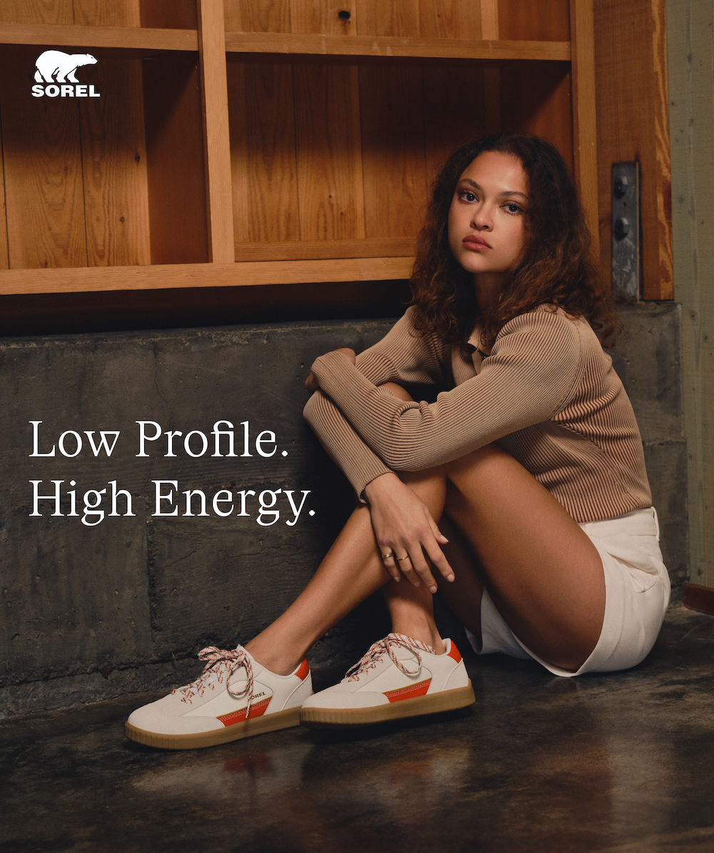 Low Profile. High Energy. Ona™ Drift - Sea Salt & Crimson Fire photographed on female model 