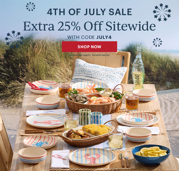 4TH OF JULY SALE  Extra 25% Off Sitewide  WITH CODE JULY4  [SHOP NOW] Exclusions apply. Details below.