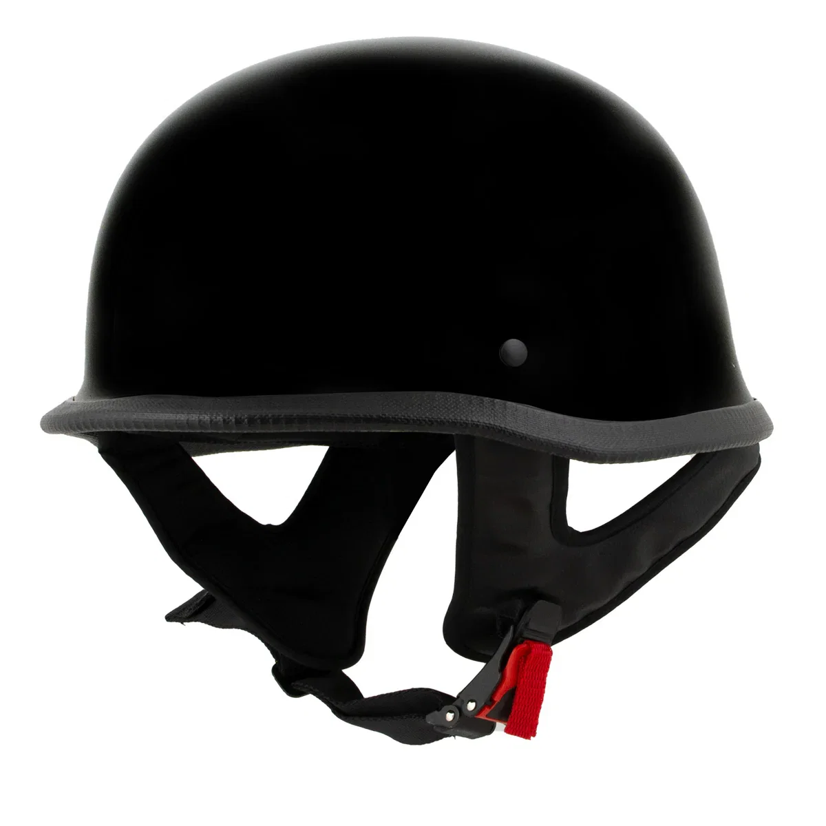 Image of Milwaukee Helmets MPH9741DOT Motorrad DOT German Style Gloss Black Half Face Motorcycle Helmet Biker
