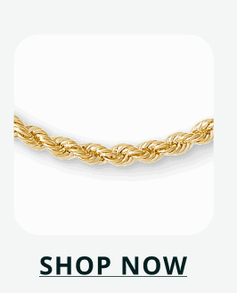 Classic gold rope chain. Click here to shop now