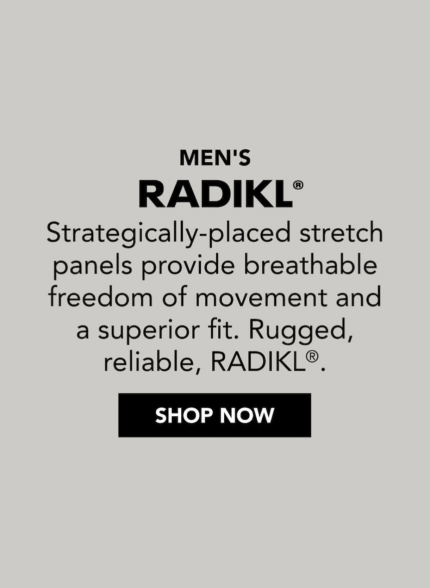 Men's Radikl. Strategically-placed stretch panels provide breathable freedom of movement and a superior fit.