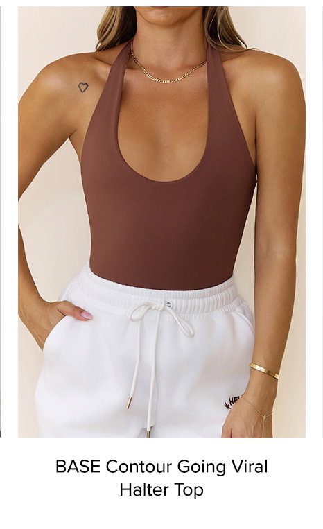 BASE Contour Going Viral Halter Top Chocolate