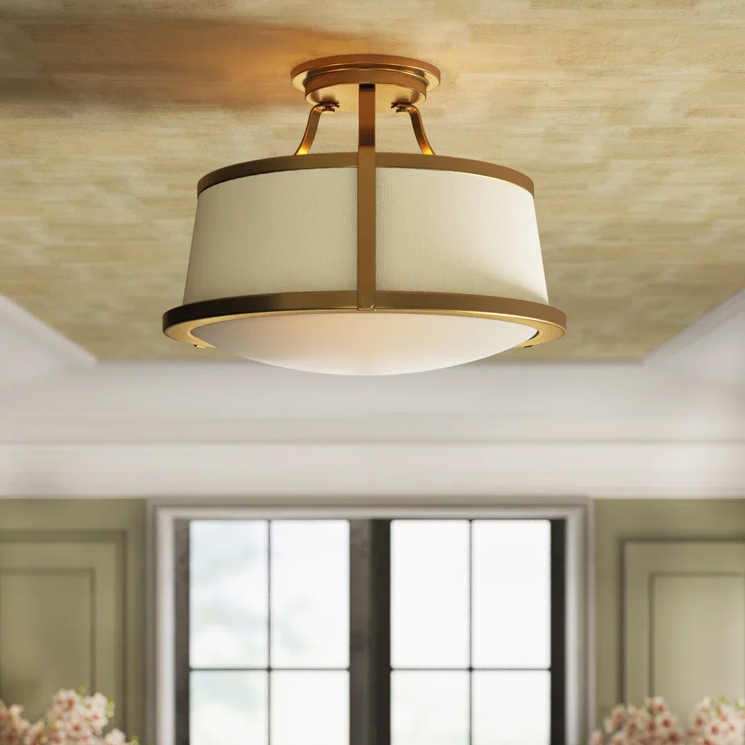 Charlotte 3 - Light 20" Unique/Statement Geometric Semi Flush Mount