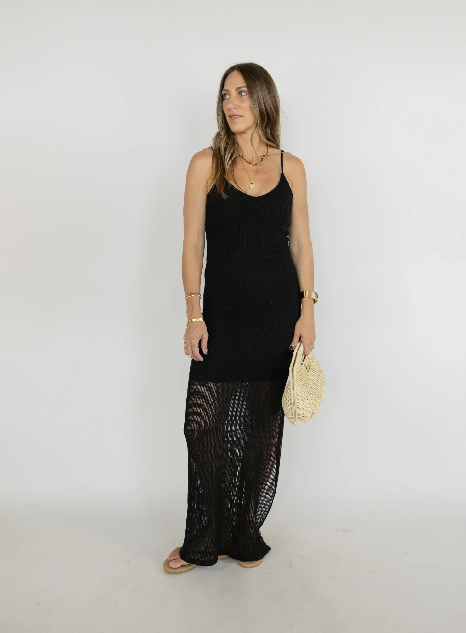 Project Social T: Paloma Mesh Mixed Dress