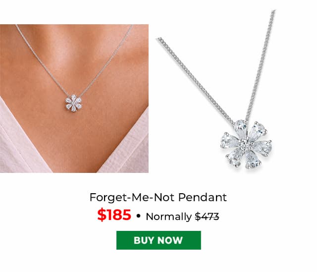 Forget Me Not Pendant Platinum Clad
