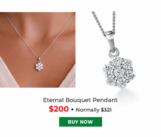 Eternal Bouquet Pendant Platinum Clad